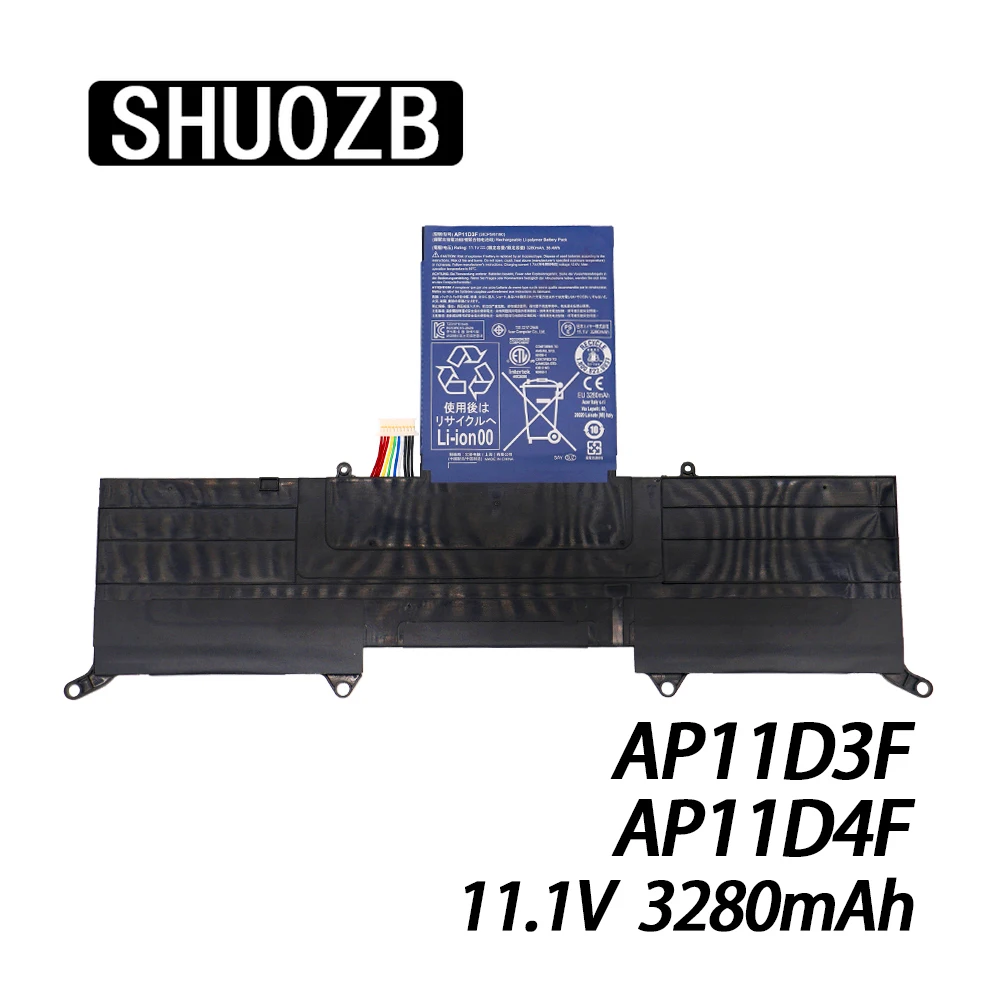 

New AP11D3F AP11D4F Battery For Acer Aspire S3 S3-951 S3-391 MS2346 3ICP5/65/88 3ICP5/67/90 11.1V 3280mAh 36.4Wh SHUOZB