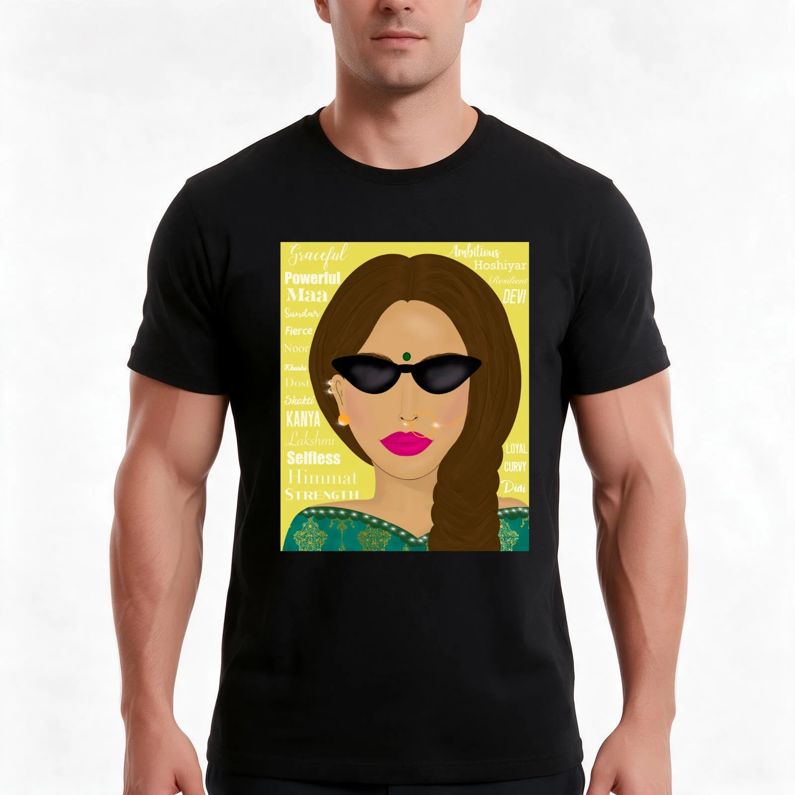 Strength of a Womxn T-Shirt, Summer Casual Cotton Tee, Oversized Streetwear Tops, Vintage Graphic Print, Loose Fit Short Sleeve