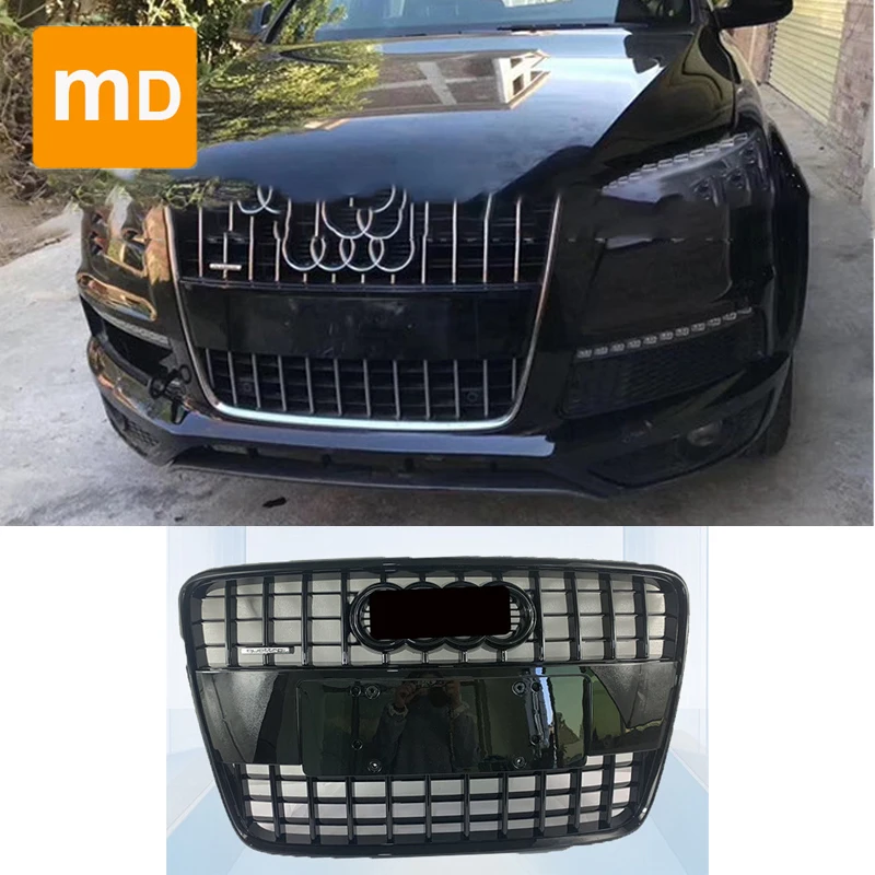 Glossy Black Radiator Grilles For 2006-2015 Audi Q7 Modification SQ7 Bumpers Body Kit Car Accessories Guard