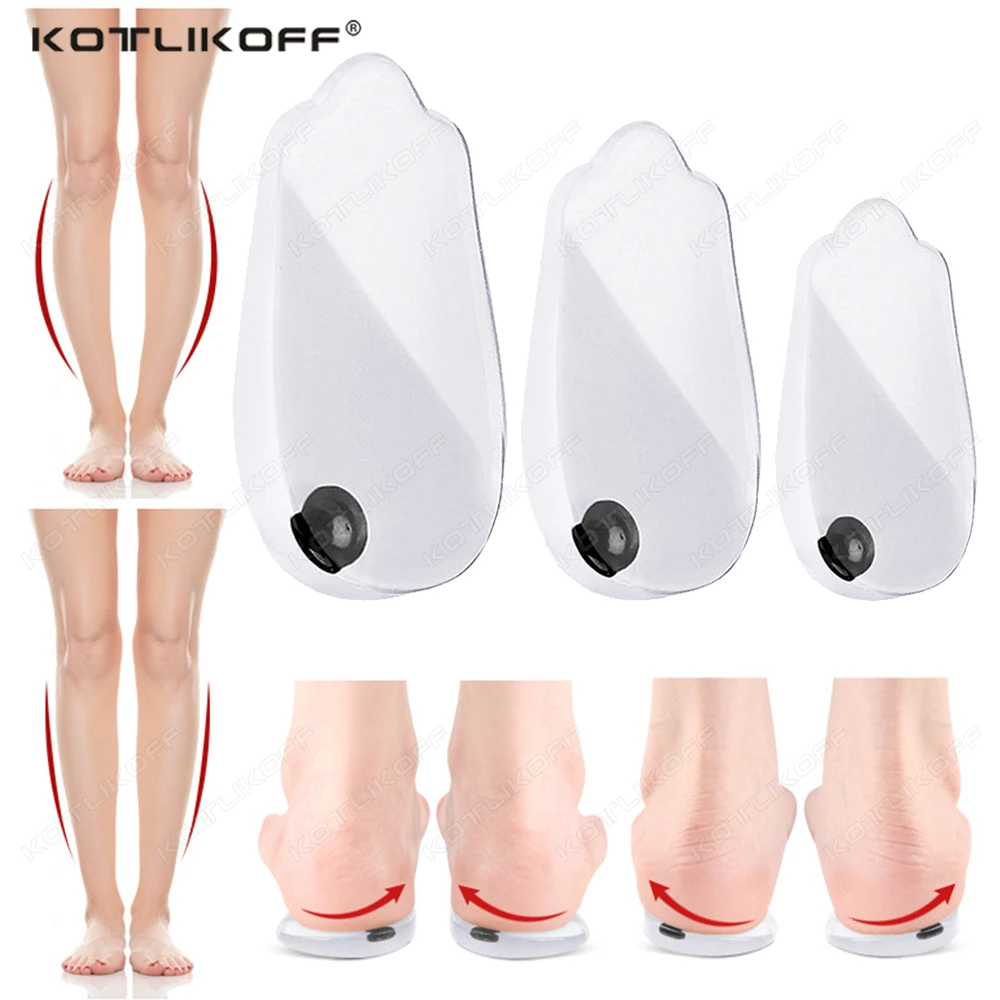 KOTLIKOFF Orthopädische Silikon-Einlegesohlen zur Fußgewölbeunterstützung O/X Beinkorrektur Valgus Fallen Arch Fix Fußhaltungskorrektur für alle Altersgruppen