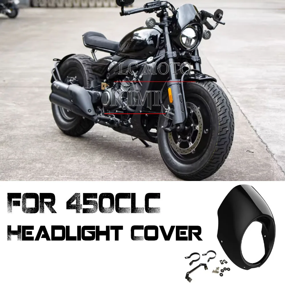 

Для мотоцикла CFMOTO 450CL-C 450CLC: Защитный кожух фары (крышка-«пиг-хед»), малое ветровое стекло, аксессуары для модификации