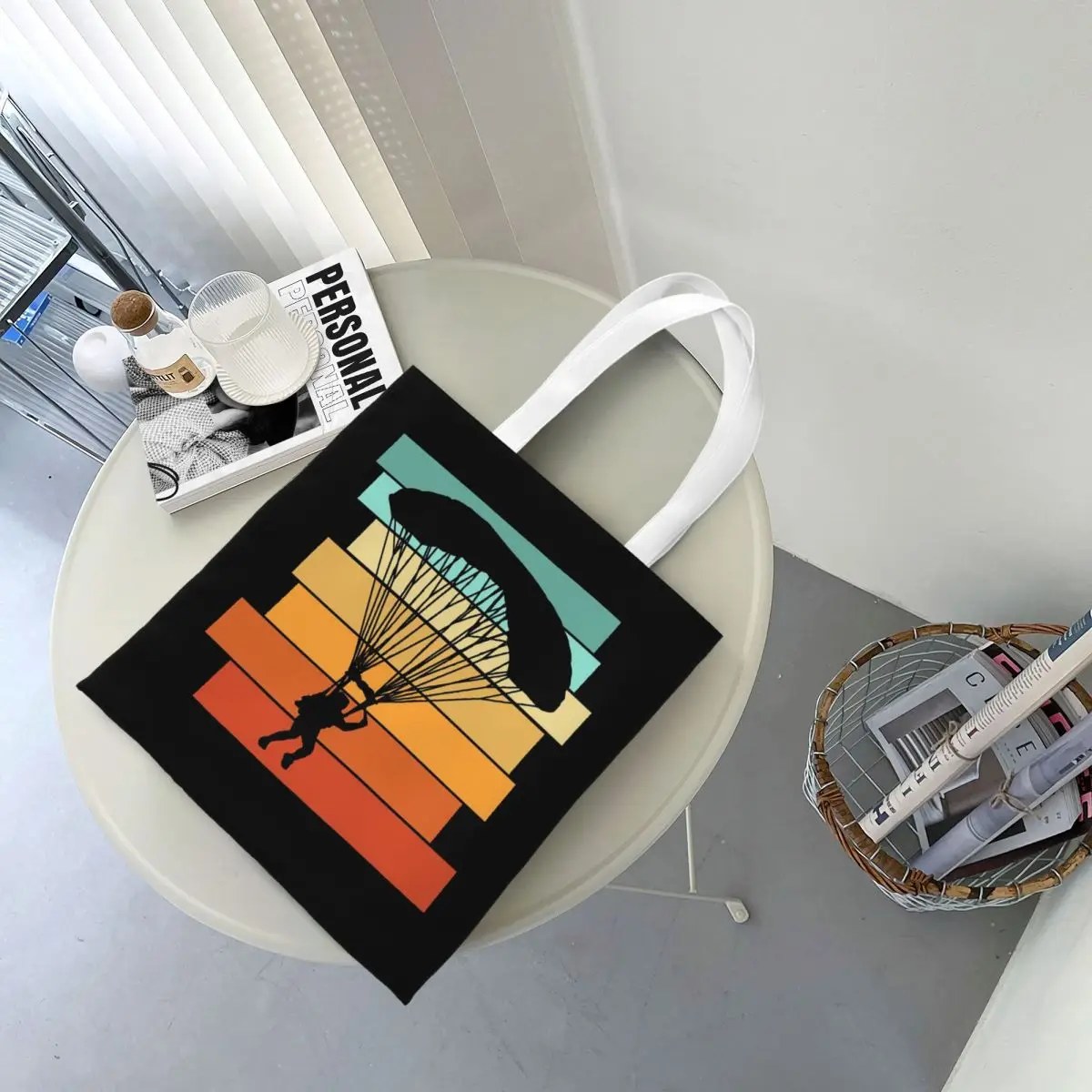 Paragliding Boodschappentassen Dames Canvas De draagtas Opvouwbare dames schoudertas Reishandtas