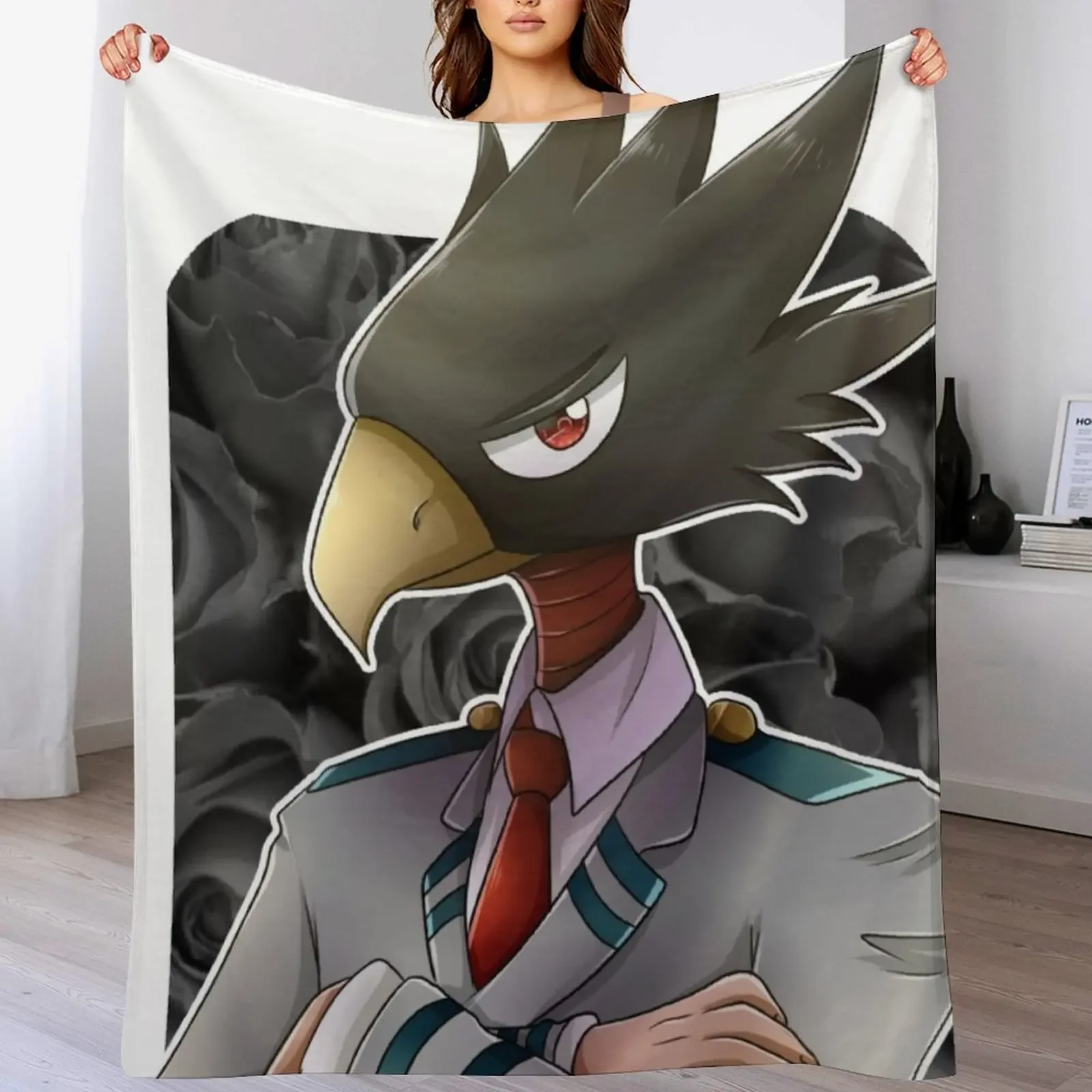 

Fumikage Tokoyami Throw Blanket christmas decoration funny gift Flannel Fabric Soft Plaid Blankets