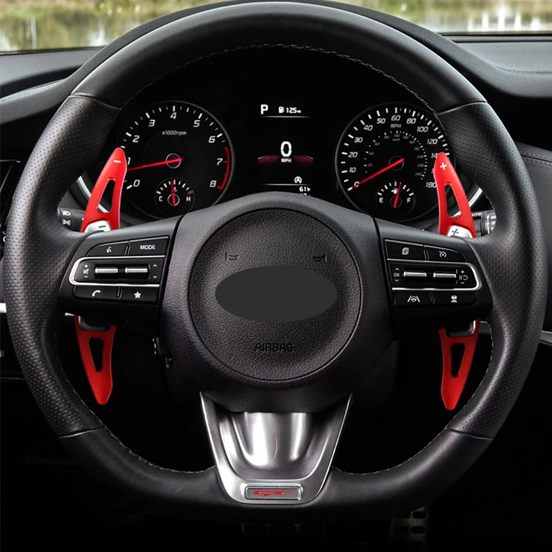 لكيا ستينغر CK GT S GTS GT2 GT + GTLine 2018-2023 سبيكة عجلة توجيه سيارة مجداف شيفتر تمديد التحول الداخلي