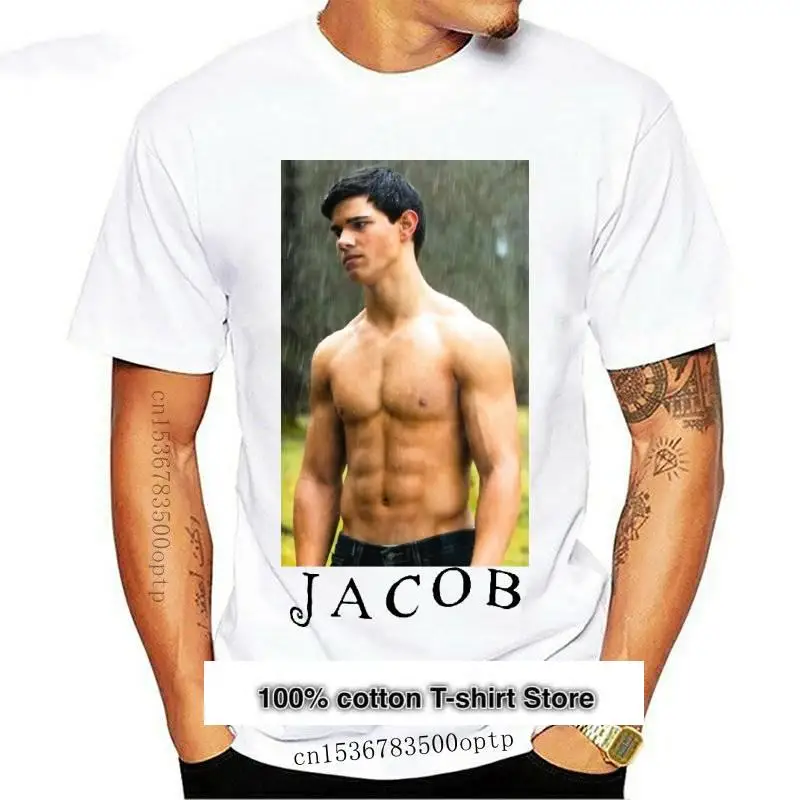 MENS TWILIGHT SAGA NEW MOON JACOB WHITE GRAPHIC TSHIRT NEW #13106V