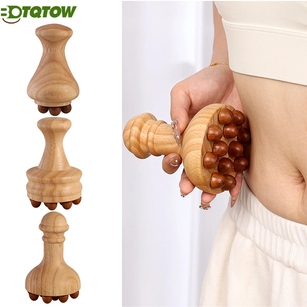 1PCS Lymphatic Drainage Massage Tool - Wooden Mushroom Massager for Anti-Cellulite Body Sculpting,Wood Therapy for Butt & Thighs