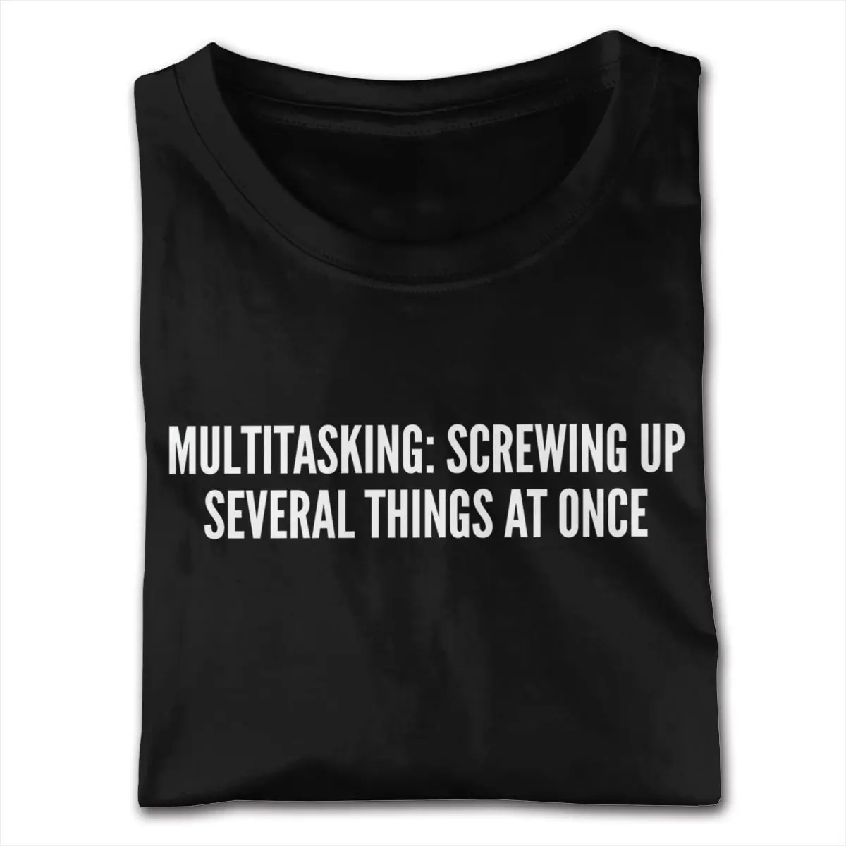 Corlorful Multitasking Screwing Up Several Things At Once T Shirt Printing Tee Shirts Boys Over Size Black Shirt