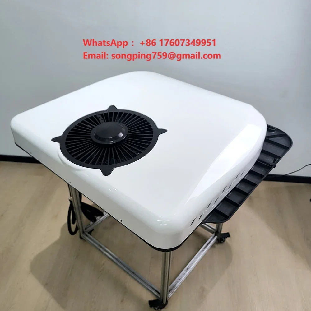 12V 24V Electric Car Air Conditioning Unit Model T2000 for Van Camping Vehicles R134a Refrigerant 2200W Cooling Capacity 850W