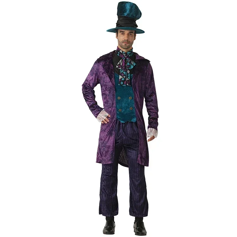 Snailify Men Costume Halloween Costume For Adult Alice In Wonderland Authentic Mad Hatter Costume Mens Purim Cosplay