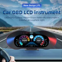 P5 Car OBD GPS Dual System Selection Head Up Display Slope Meter on Board Computer With Speedometer RPM Overspeed Alarm OBD2 HUD