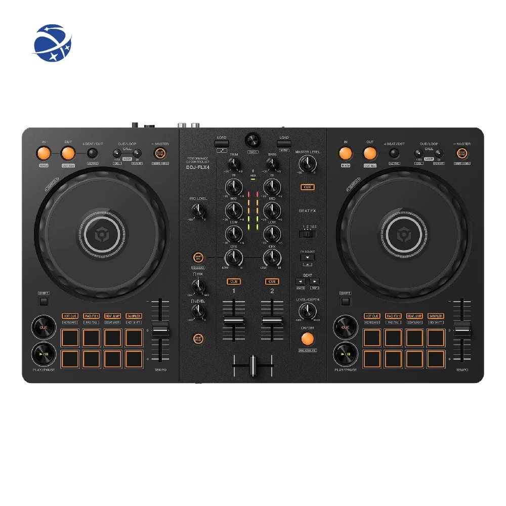 Best DJ Controller Sound System Speakers & Amplifier DJ DDJ FLX4 2 Channel DJ Controller Audio Console Mixer