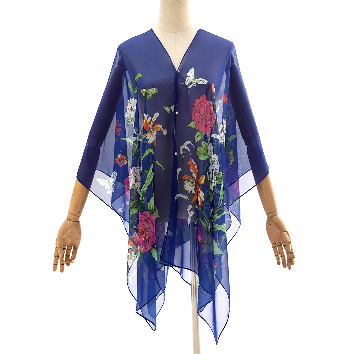 150*96cm Women's Scarf New Design Flower Print Long Shawl Printed Cape Silk Chiffon Tippet Muffler Hot Sale Polyester Scarves