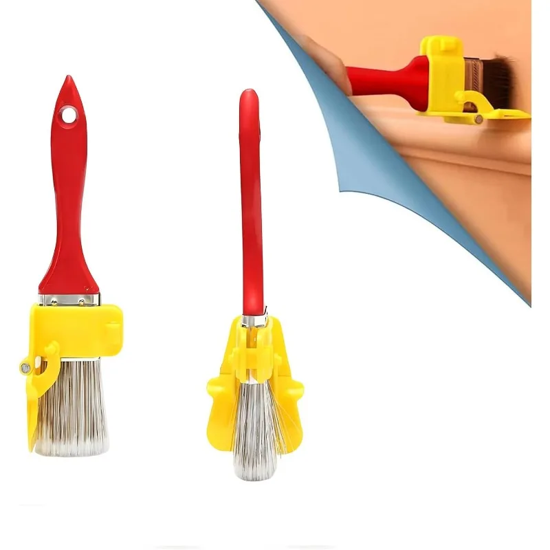 

Набор из 2 кистей для росписи по краям, прочные, легкие, для чистого нанесения краски, с деревянной ручкой, инструмент для DIY, для отделки рам, стен, потолков и краев.