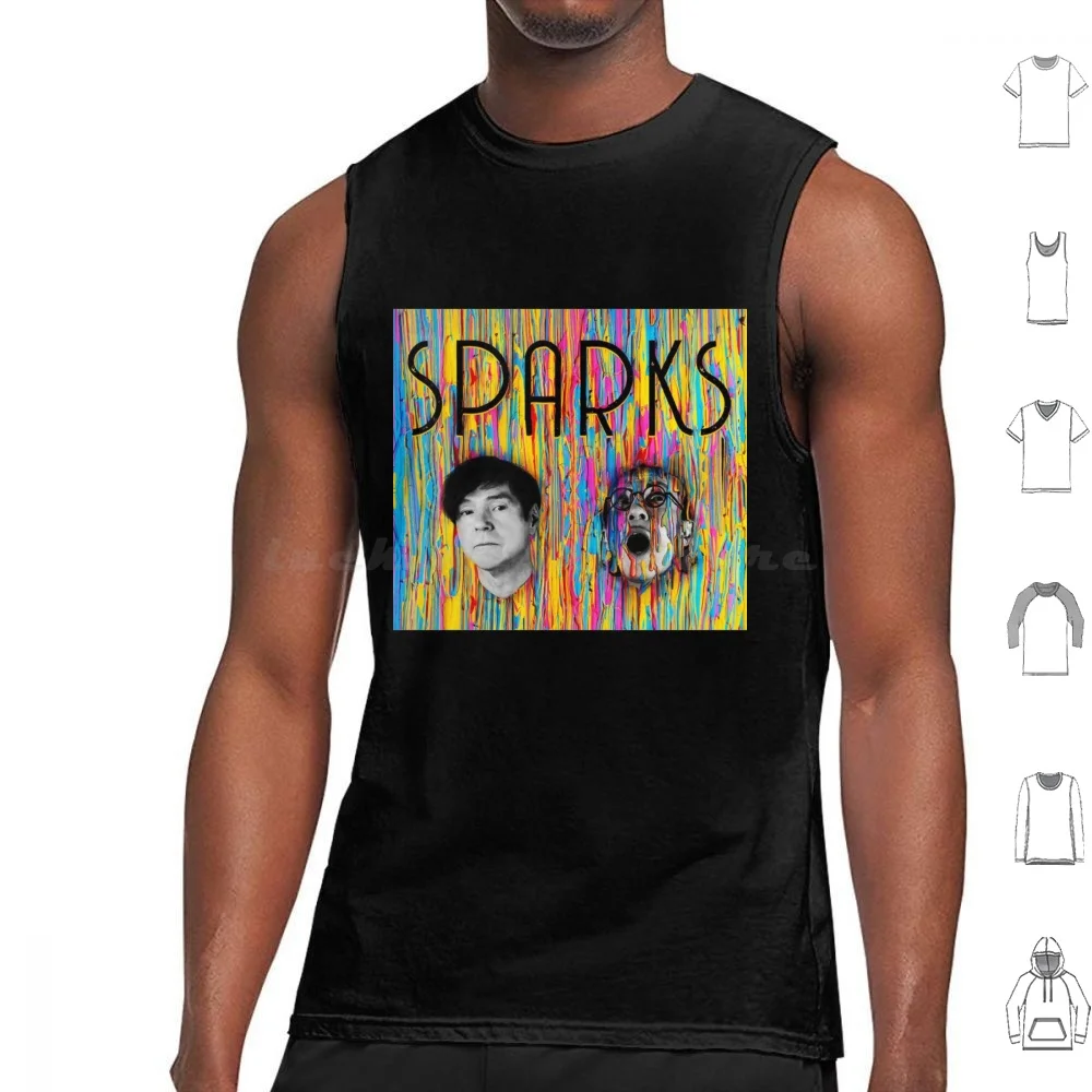 Sparks Band , Sparks Brothers , Ron Mael Tank Tops Vest Sleeveless Sparks Band Sparks Band Russell Mael Ron Mael Music 70S