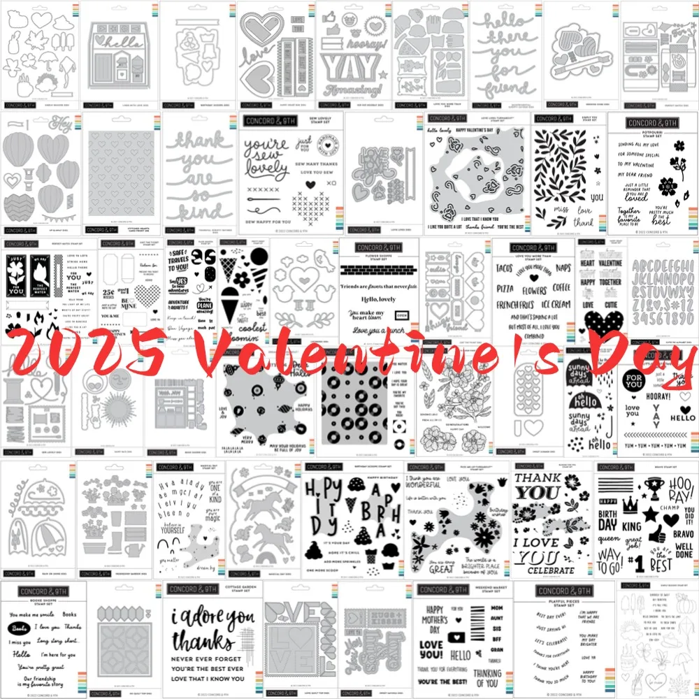 2025 Valentine's Day Metal Cutting Trophy Dies and Clear Stamps cut die mold blade knife punch Scrapbook Paper craft stencil die