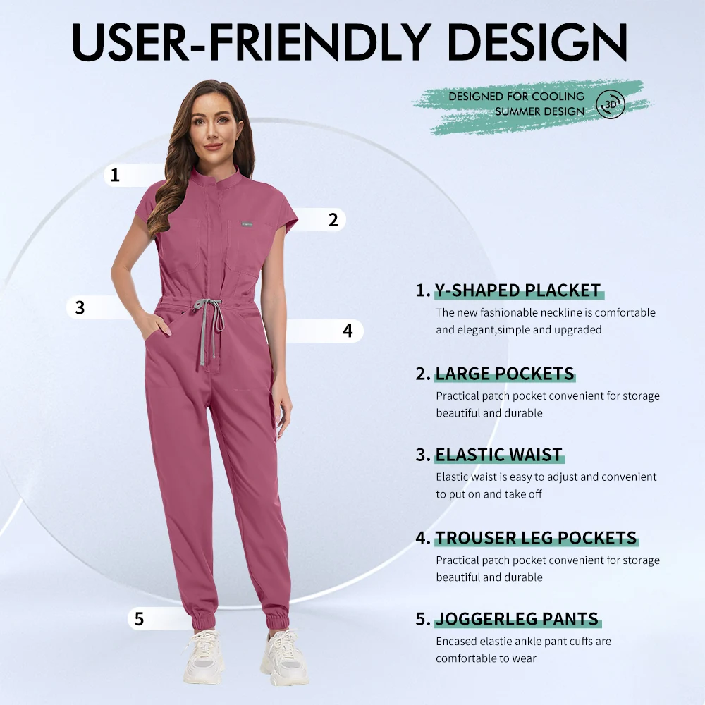 Venta al por mayor, uniformes de trabajo de farmacéutico, disfraz de médico para mujer, monos para correr para cirugía, ropa de trabajo para clínica de mascotas