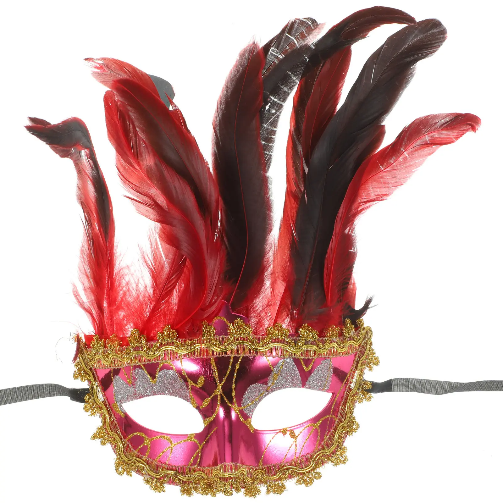 Elegant Reusable Plastic Masquerade Mask for Women Party Cosplay Carnival Halloween Festival Ball Decorative Face