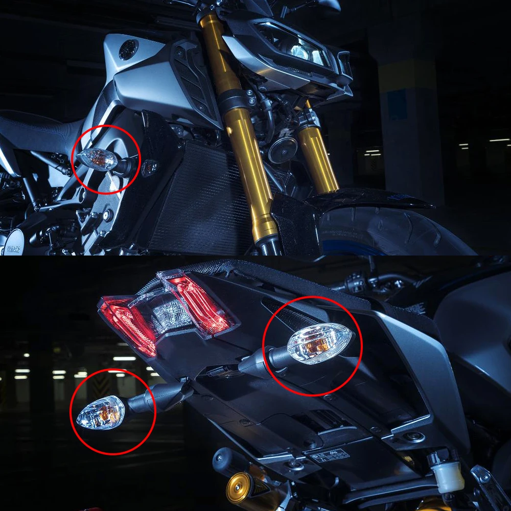 

Motorcycle 2Wires & 3Wires Turn Signal Light Blinker Lamp Fit for Yamaha MT01 MT07 MT09 XSR900 XSR700 YZF-R3 YZF-R25