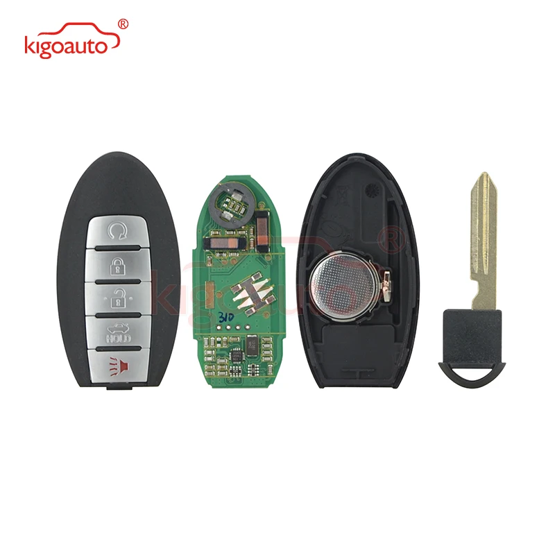 KIGOAUTO-Chave Inteligente para Nissan Murano 2015, Altima, Maxima 2016, 2017, 2018, KR5S180144014, Botão 5, 433MHz, Chip 4A, S180144310