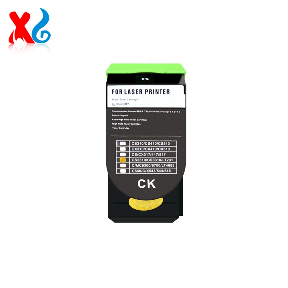 Compatible Toner Cartridge For Lexmark CS310n CS310dn CS410n CS410dn CS410dnt CS510de CS510dte CS310 CS410 CS510 4K 3K with chip