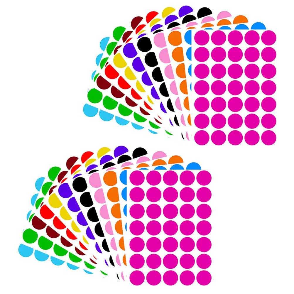 

420Pcs Self Adhesive Colorful Dot Stickers Round Labels for Tagging Files Color Coding Home Stickers