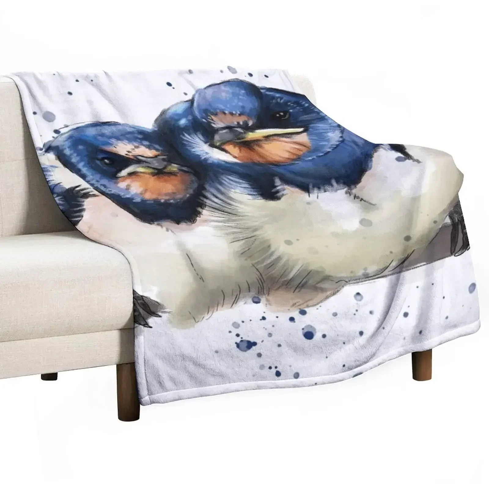 New Barn swallows Throw Blanket Stuffeds Soft Big Moving Large Blankets