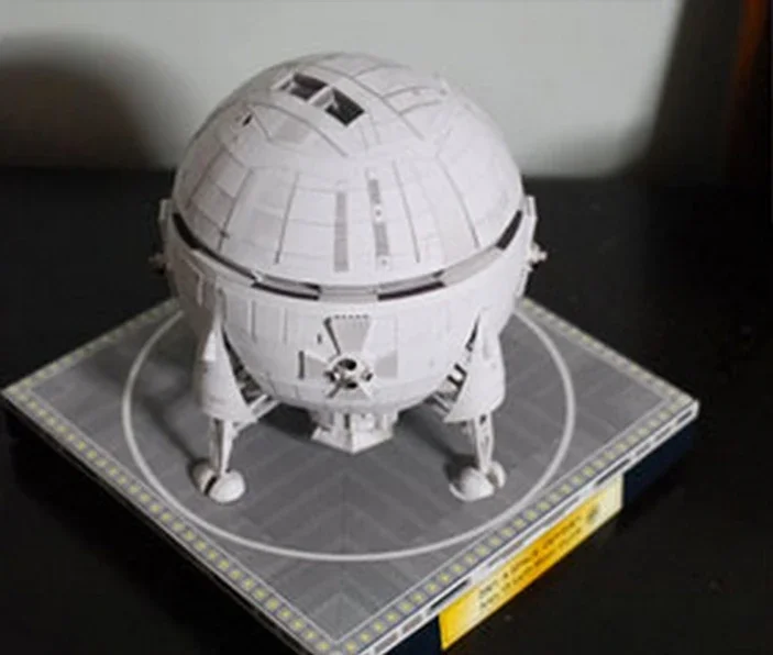 Aries 1B Lunar Spacecraft 3D Simulation Space Paper Model, juguete hecho a mano