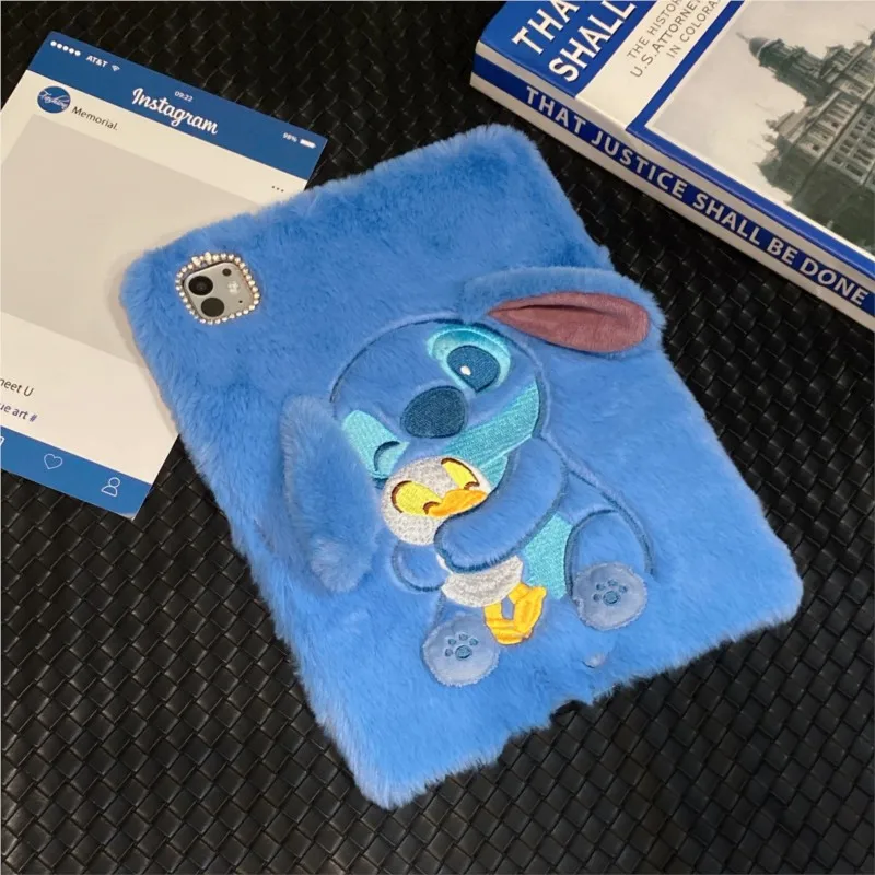 

3D Stitch Plush with Pencil Holder Fuzzy Shockproof Tablet Case for iQOO Pad Air 11.5in Pad2/5 12.1in Pad2Pro/5Pro 13in Cover