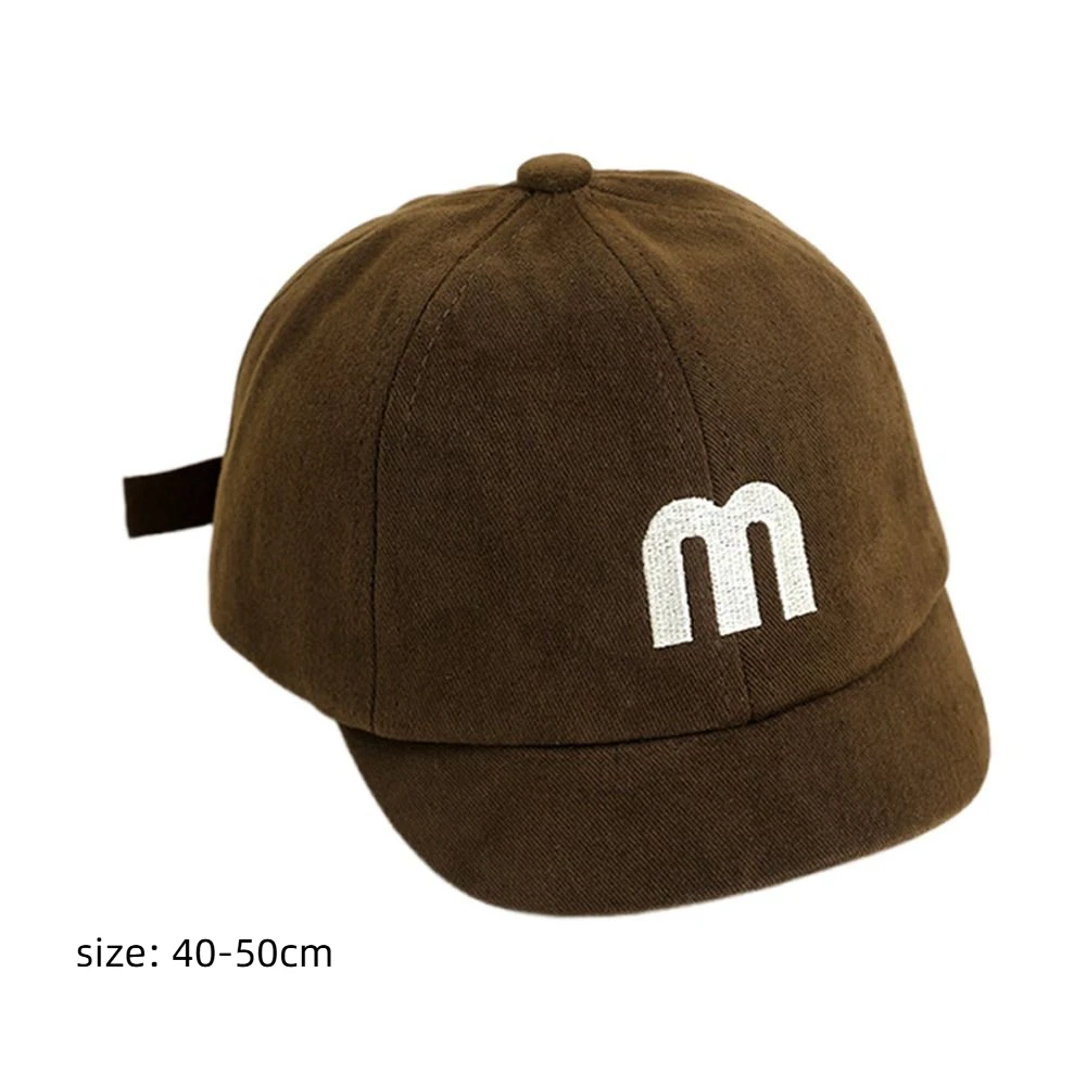 Gifs تنفس الطفل قبعة بيسبول رسالة M قصيرة حافة طفل أقنعة حافة قصيرة رقيقة نمط بلغت ذروتها قبعات