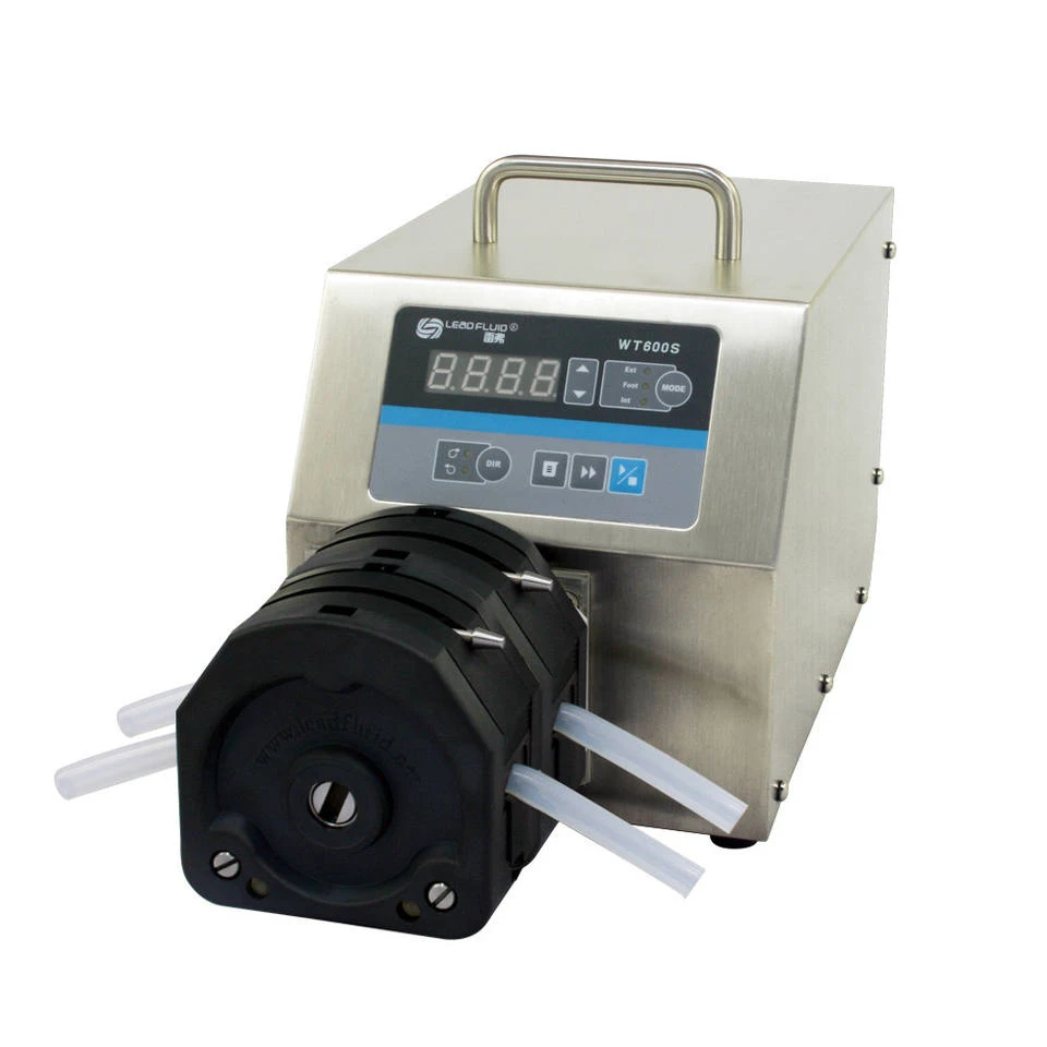 

LeadFluid WT600S-65 3-6000mL/min Viscous Fluid With Food Grade Silicone Tubing Multichannel Peristaltic Pump Ce Approval