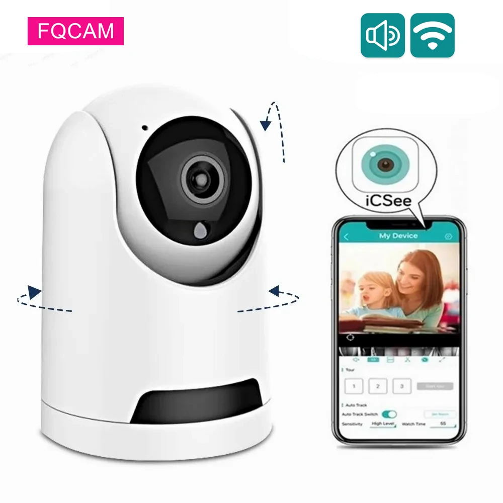 

Беспроводная мини-камера видеонаблюдения ICSee, 2 МП, Wi-Fi, Двухканальное аудио