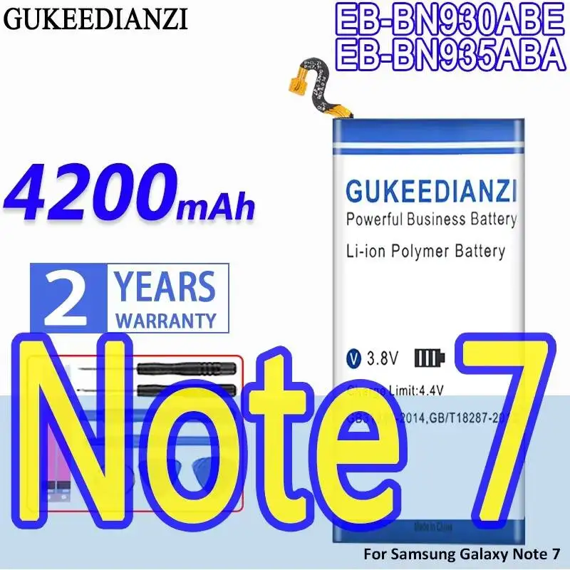

Аккумулятор для Samsung Galaxy Note 7, высокоэффективный, долговечный, EB-BN930ABE, EB-BN935ABA, 4200 мАч