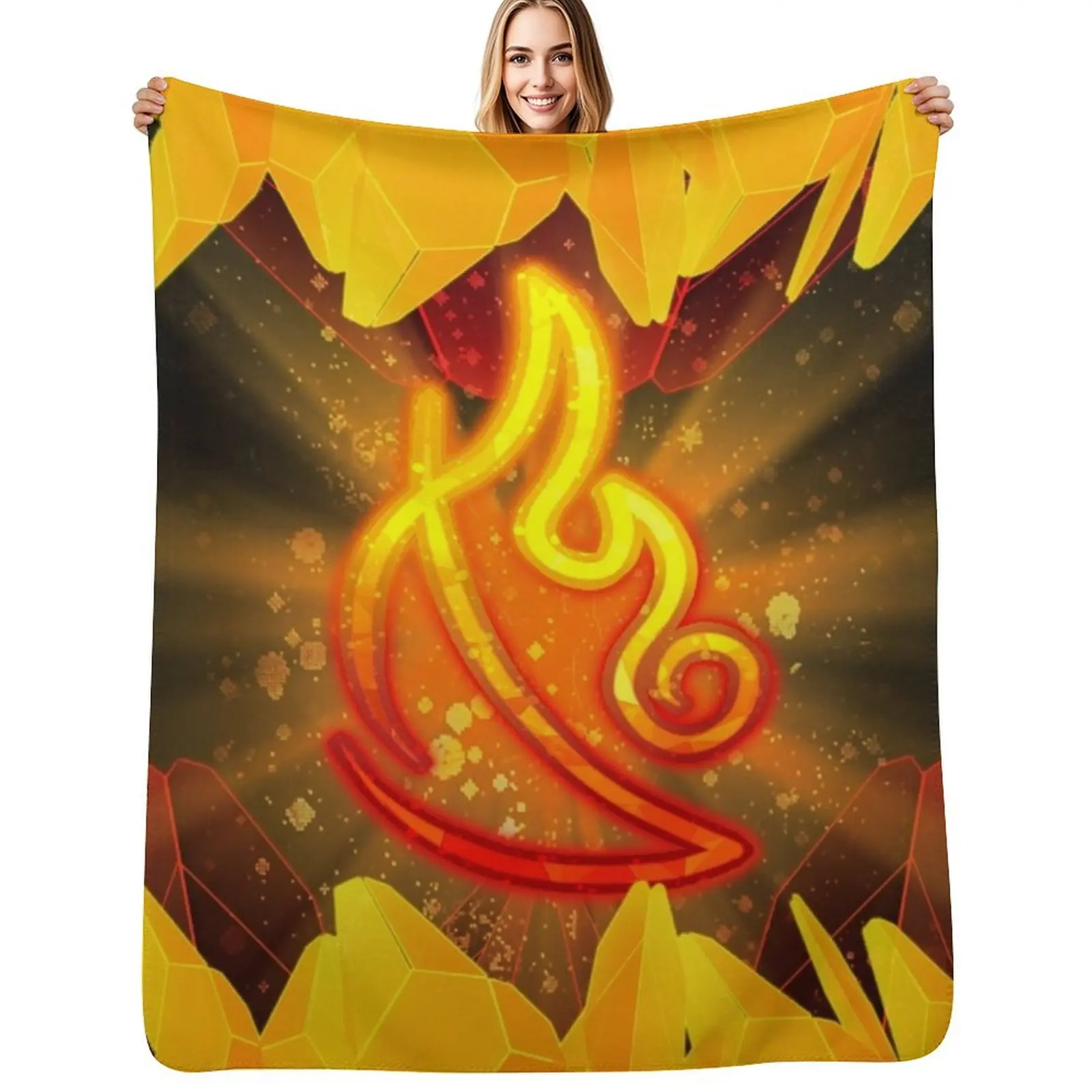 

Wizard101 - Fire Cast Symbol Throw Blanket Fade Resistant Durable Throw Blanket