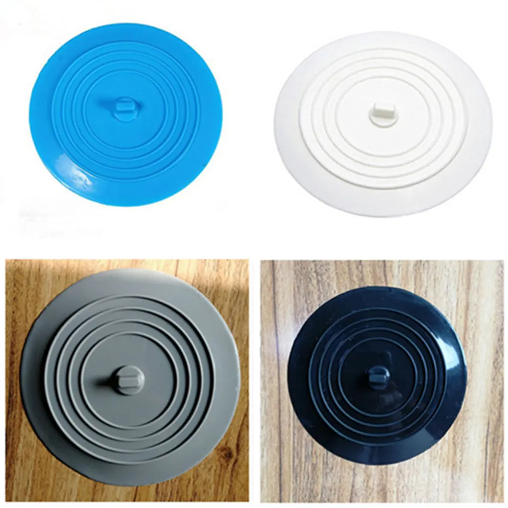 2 Pcs Diameter 15CM Tub Stopper Food Grade Silicone Solid Color Large Round Flat Sink Plug Covers