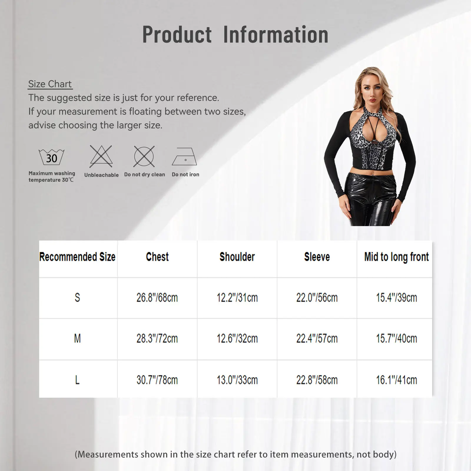 Womens Leopard Patchwork Crop Tops Long Sleeve Hollow Out Push Up Underwire Boned Daily Corset Cropped Blouse for Club Party