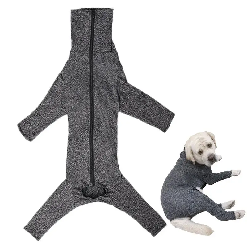 Dog Shedding Suit Pet Clothes Dog Recovery Suit Winter Pullover Dog Clothes 4 Legged Dog Jumpsuit Prevent Shedding Stretchy For