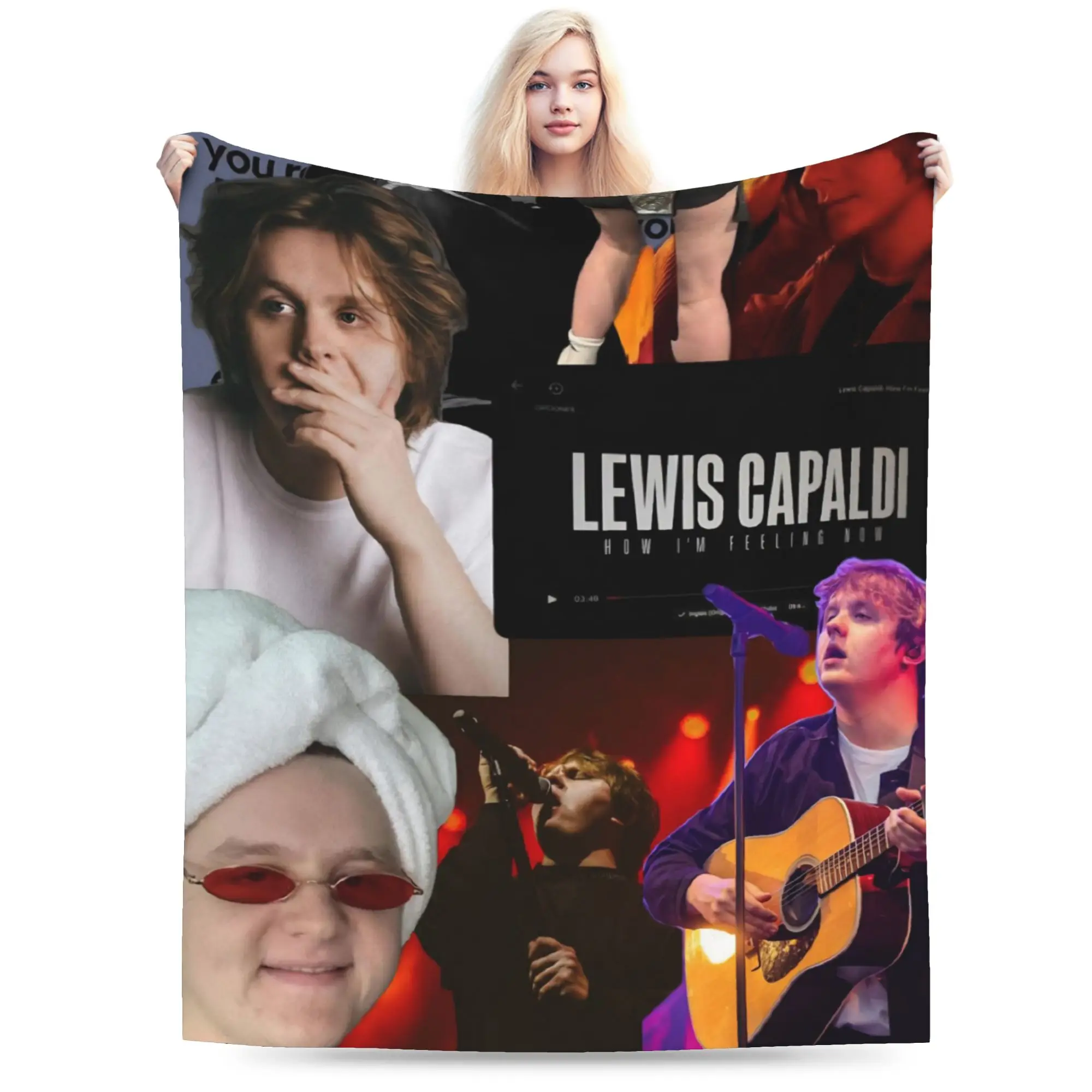 Lewis Capaldi Tour 2026 Blanket Multiple Sizes Super Soft and Warm  Throw Blankets for Sofa Couch and Bed