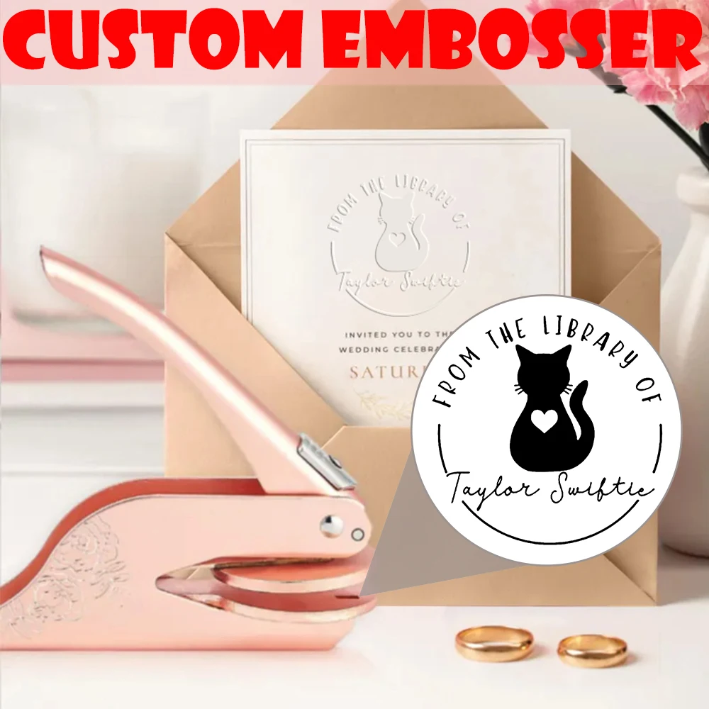 Benutzerdefinierte Buch Hochzeit Embosser Stempel Weihnachten Wunsch Text Designs personalisierte Präge Stempel für DIY Party Einladung Karte Dekor