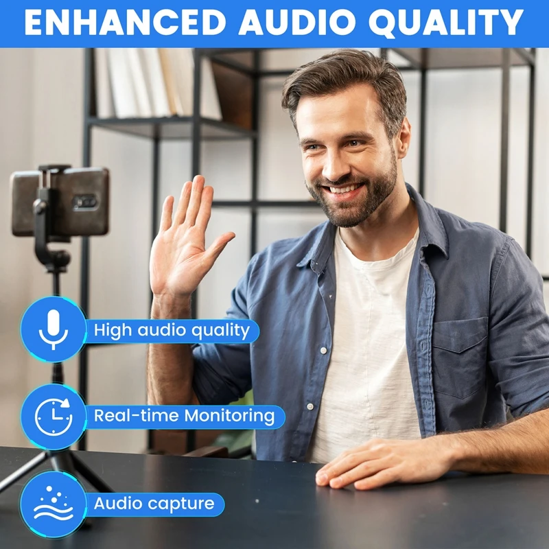 Ulanzi A100 Wireless Lavalier Microphone For Street Interviews Vlogging Music Recording For Smartphones Cameras