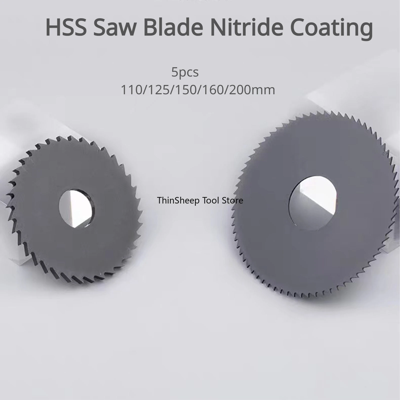 

110/125/150/160/200mm 5pcs HSS Circular Saw Blade Black Nitride Coating Disc Mini Milling Cutter Wood Copper Aluminum Slotting