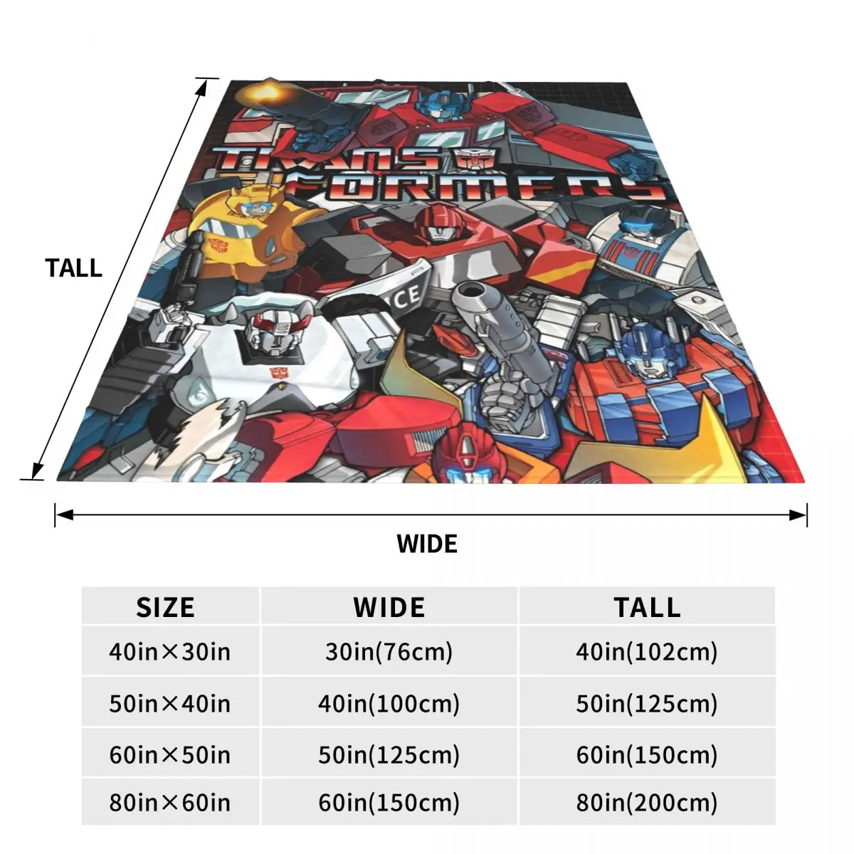 محولات الكرتون أوتوبوت بطانيات الفانيلا ، بطانيات رمي فيلم أنيمي ، لحاف رقيق قطيفة ، سيارة روبوت ، خفيفة الوزن ، المنزل ، 125x100cm