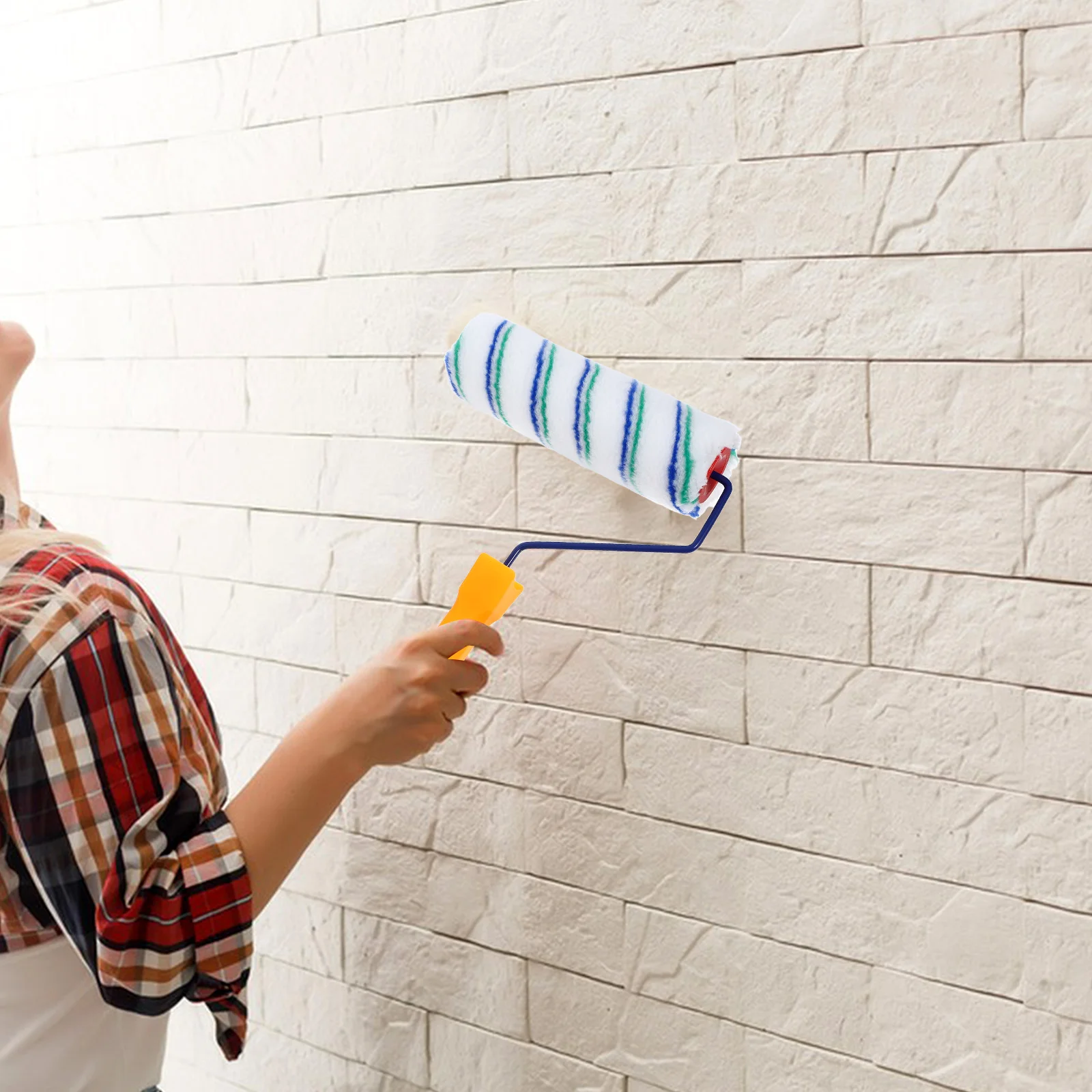 

2Pcs Roller Durable Paint Tool Small Body Storage Saving Home Office Cleanable Cover Paint Brush Drawing Painting