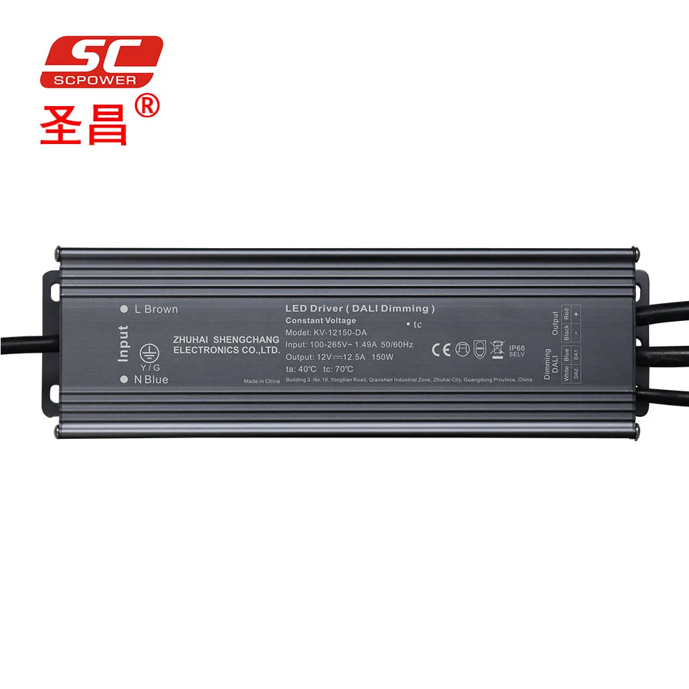 Best quality 12v 12.5a 150w dali dimmable constant voltage led driver for led lighting