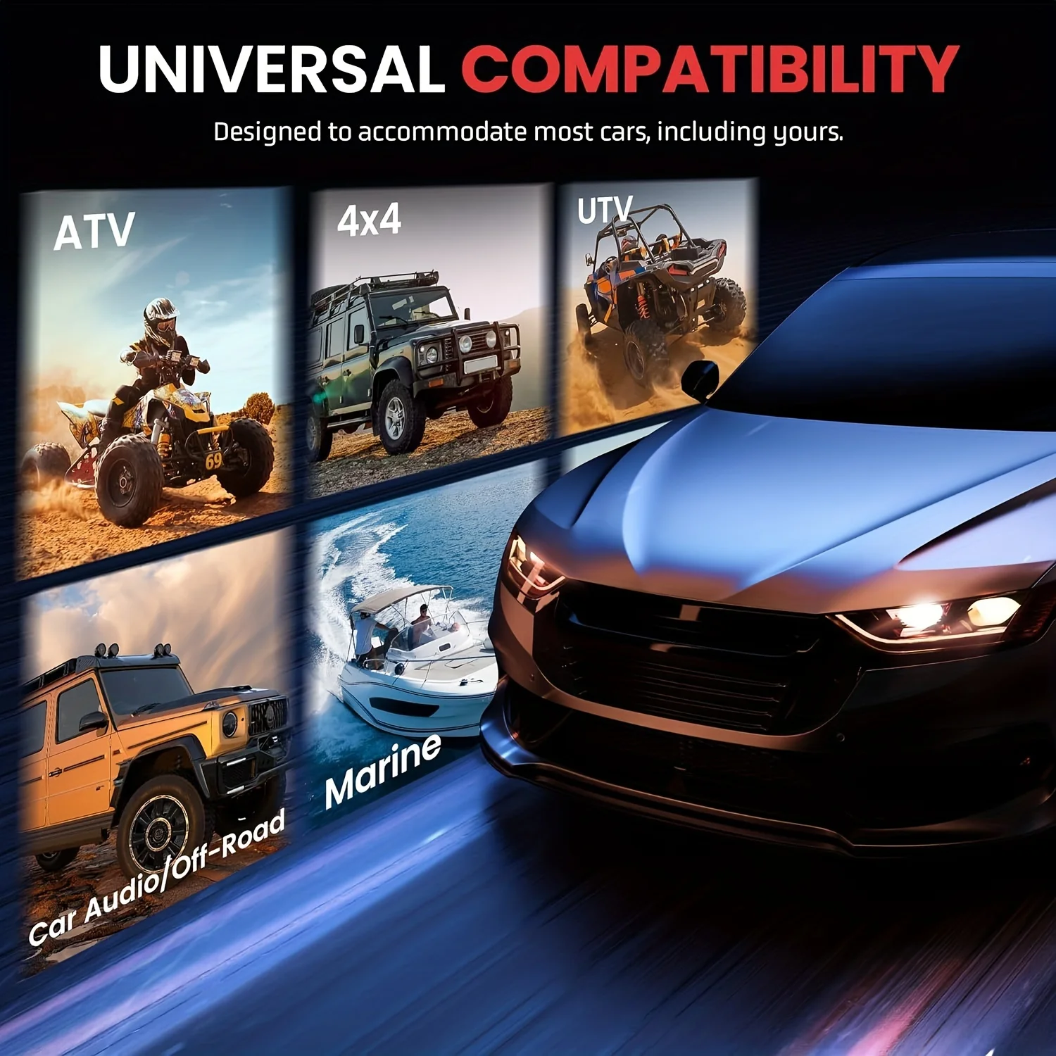 1x 150W 最大出力のカーオーディオスピーカー、3.5 インチ、チタンダイアフラムとアルミニウムフレームを採用し、ドアへの簡単な取り付けが可能