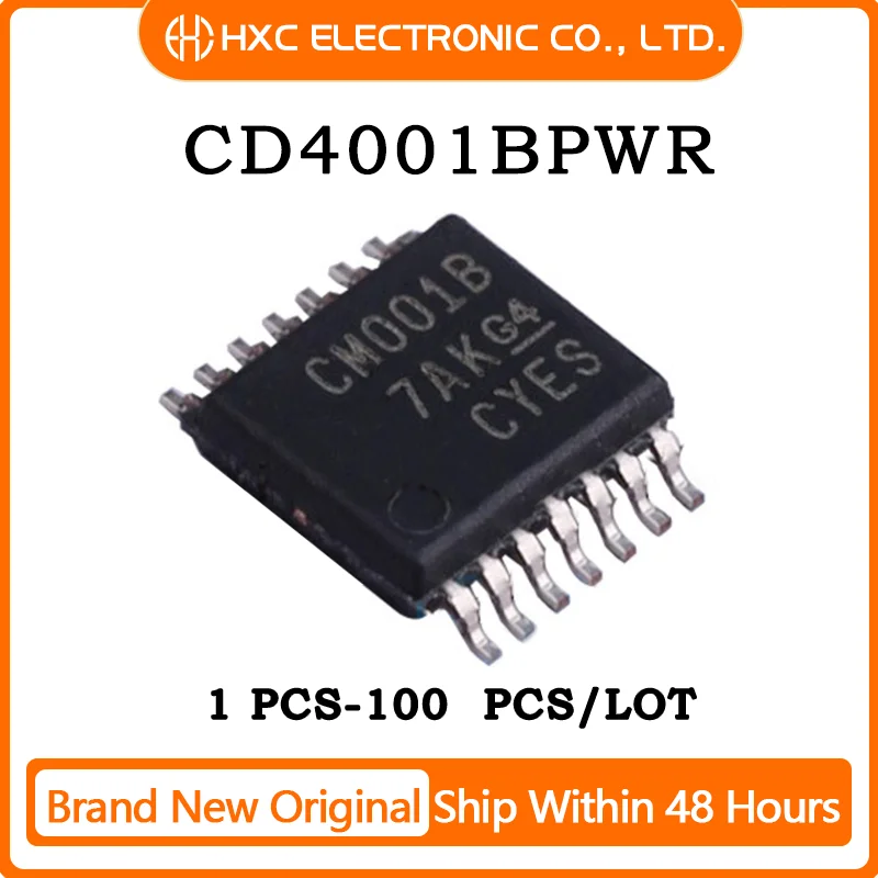 5PCS/10PCS/50PCS/100PCS 100% NEW CD4001BPWR CD4001 TSSOP14 CHIP