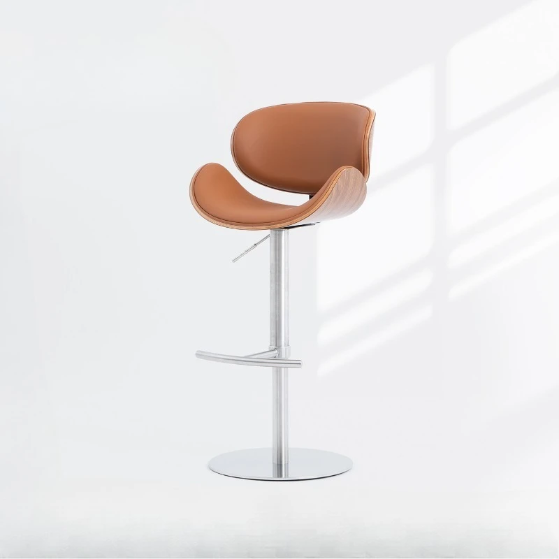 

Used stainless steel leather bar chair home island chair bar lift bar chair