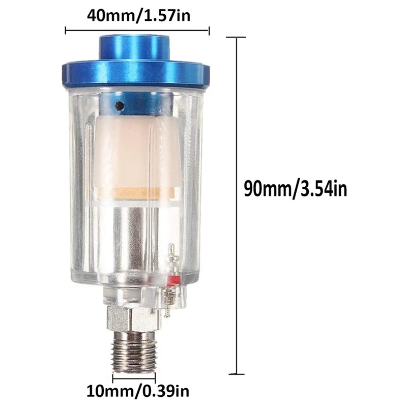 3Pack Water Olie Afscheider Voor Lucht Lijn Met 5 Stuks Spray Filters, 1/4Inch Npt Inlaat En Uitlaat, Lucht Lijn Compresso