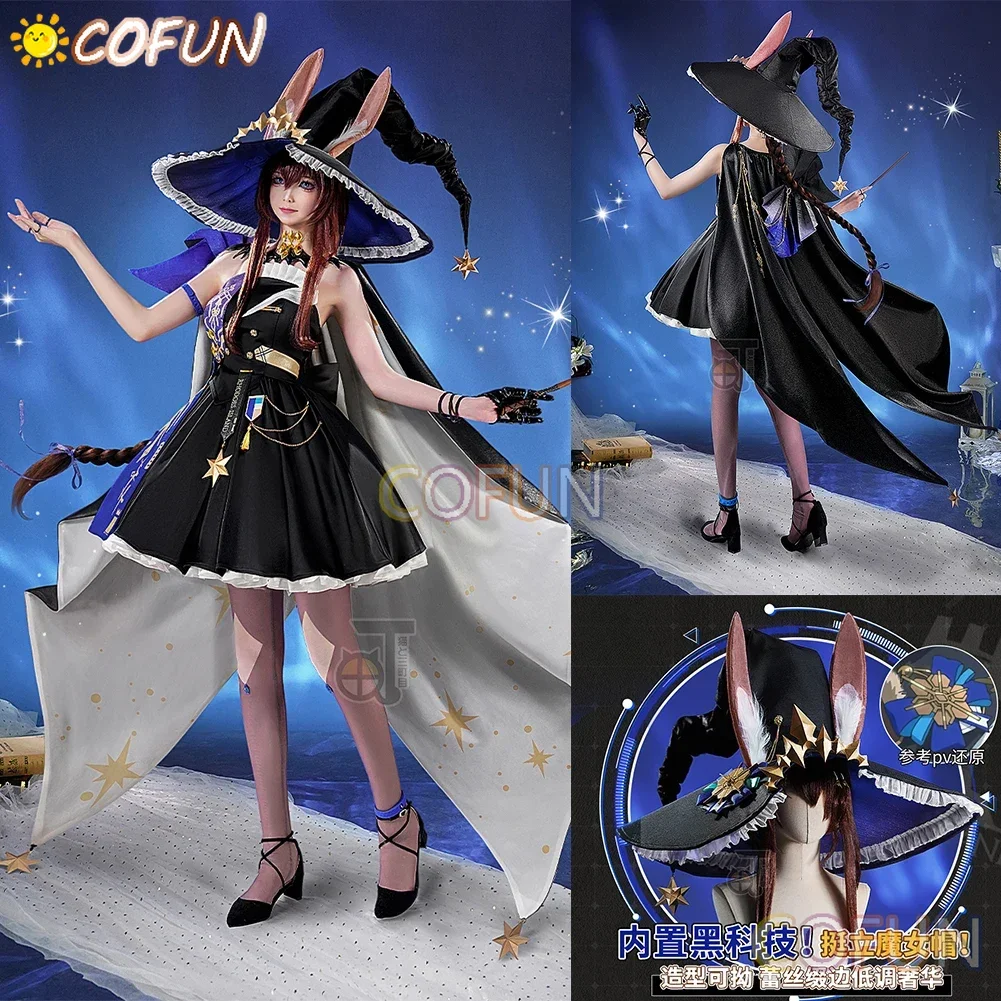 COFUN Arknights Amiya AMBIENCE SYNESTHESIA Game Suit Elegant Dress Cosplay Costume Halloween Party Role Play Outfit Women