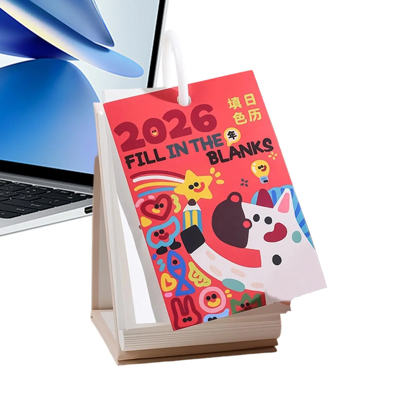 

Desktop Calendar 2026 Aesthetic Yearly Planner DIY Paper Calendar For Home Office Dorm Bedroom Living Room School Nursery Shop