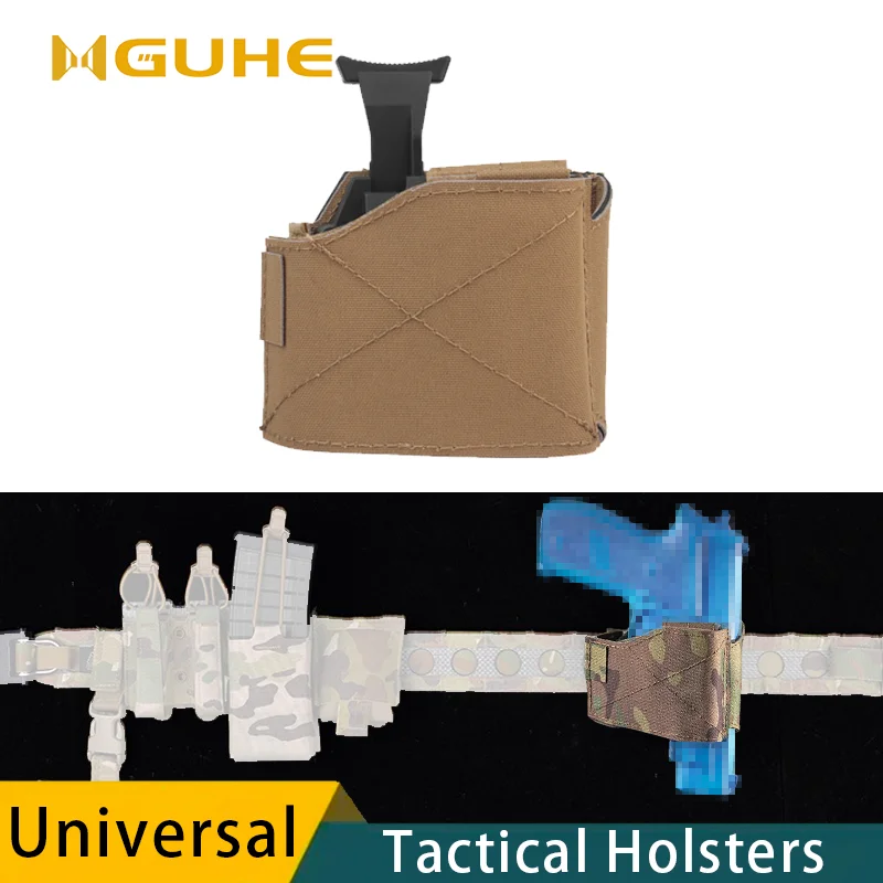 

Universal tactical holster for gun, hunting and shooting auxiliary equipment accessories, belt, tool